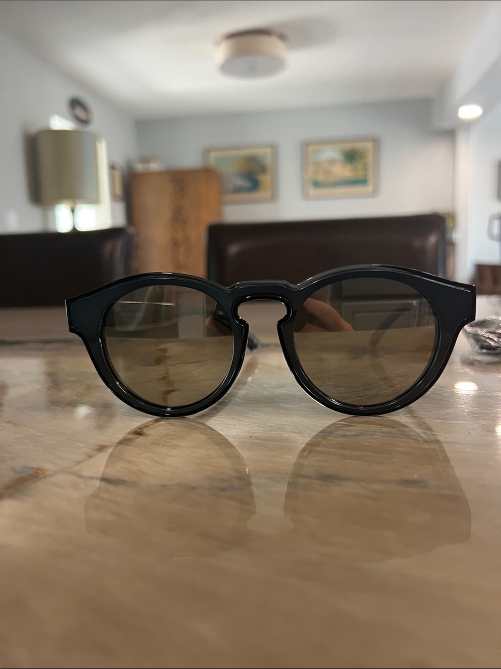 Seafolly Black Round Sunglasses